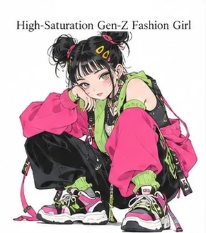 #FD-037 High-Saturation Gen-Z Fashion Girl