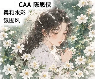 #FE-011 Soft Chinese Watercolor Atmosphere