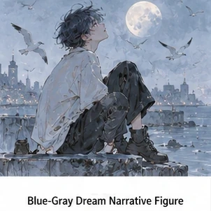 #FE-021 Blue-Gray Dream Narrative Figure
