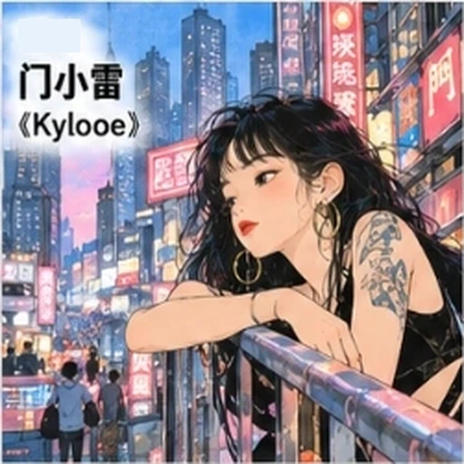 #FE-043 Hong Kong Urban Female Comic Illustration