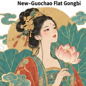 #FE-049 New-Guochao Flat Gongbi