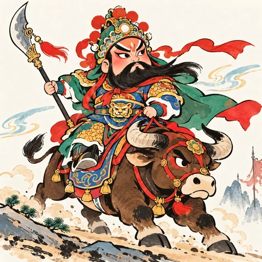 #FE-057 Contemporary Peking Opera Comic Illustration