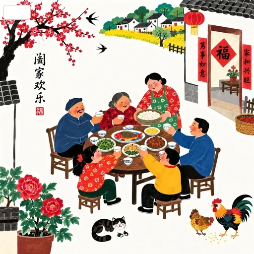 #FE-063 Chinese Farmers Painting