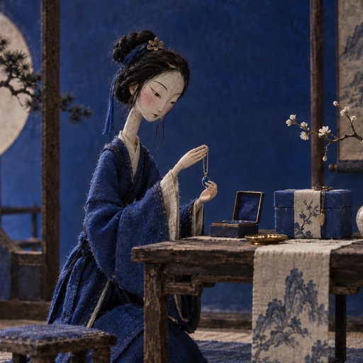 #FE-065 Vintage Chinese Handmade Puppet Stop-Motion Animation