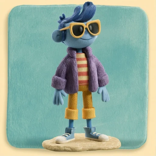 #FF-003 Tactile Felt & Knitted 3D Puppet