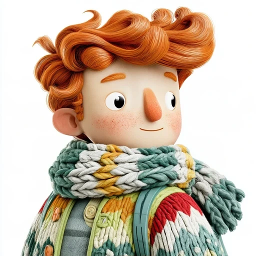 #FF-012 Tactile Soft 3D Claymation & Storybook Character