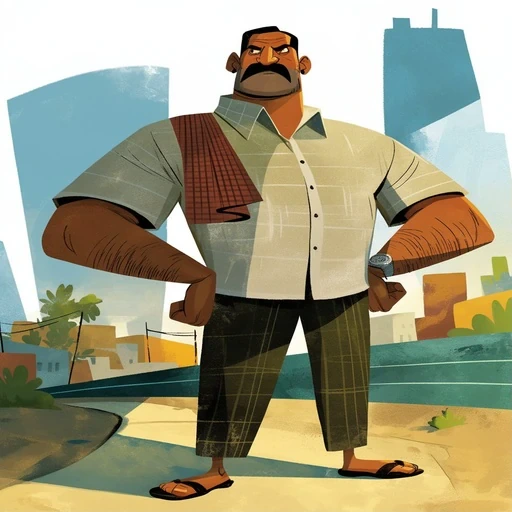 #FG-006 Stylized Cinematic Action-Comedy Character