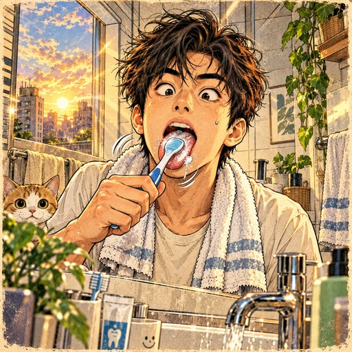 #FG-020 Retro Seinen Manga Line Art, American Narrative Illustration, Digital Cel Shading