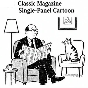 #FH-004 Classic Magazine Single-Panel Cartoon