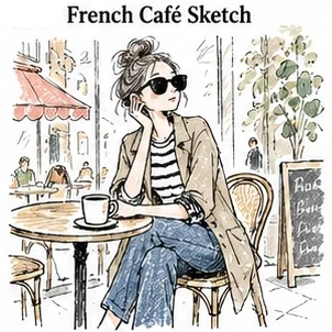 #FH-005 French Café Sketch