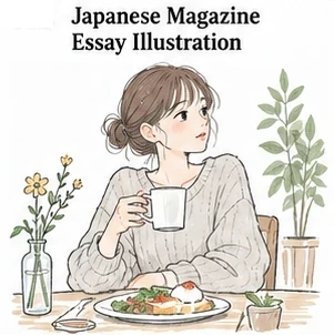 #FH-008 Japanese Magazine Essay Illustration