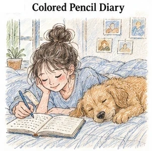 #FH-015 Colored Pencil Diary