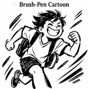 #FH-016 Brush-Pen Cartoon
