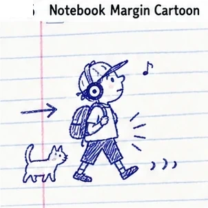 #FH-022 Notebook Margin Cartoon