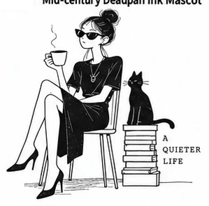 #FH-038 Mid-century Deadpan Ink Mascot