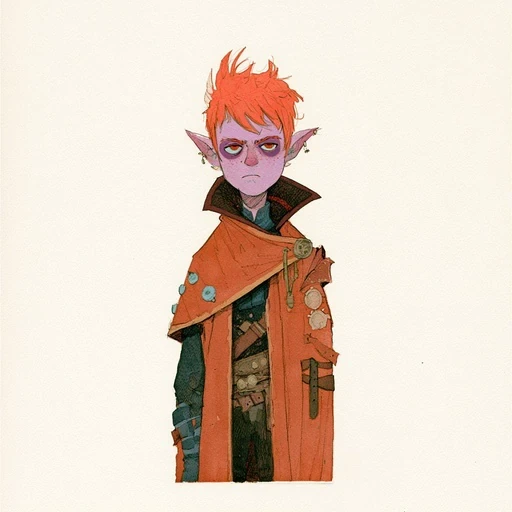 #FH-039 Quirky Fantasy Sketchbook Character Concept