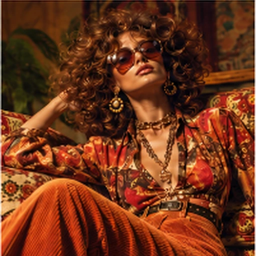 #FI-007 Gucci 1970s Vintage Glamour Cinematic Editorial Photography
