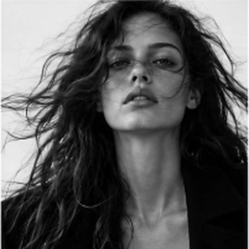 #FI-018 Peter Lindbergh Natural Raw Windblown Monochrome Fashion Photography