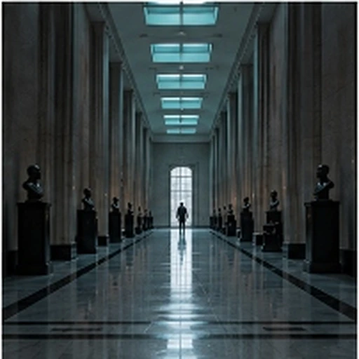 #FI-029 Stanley Kubrick One-Point Perspective Cold Symmetrical Sci-Fi Cinema
