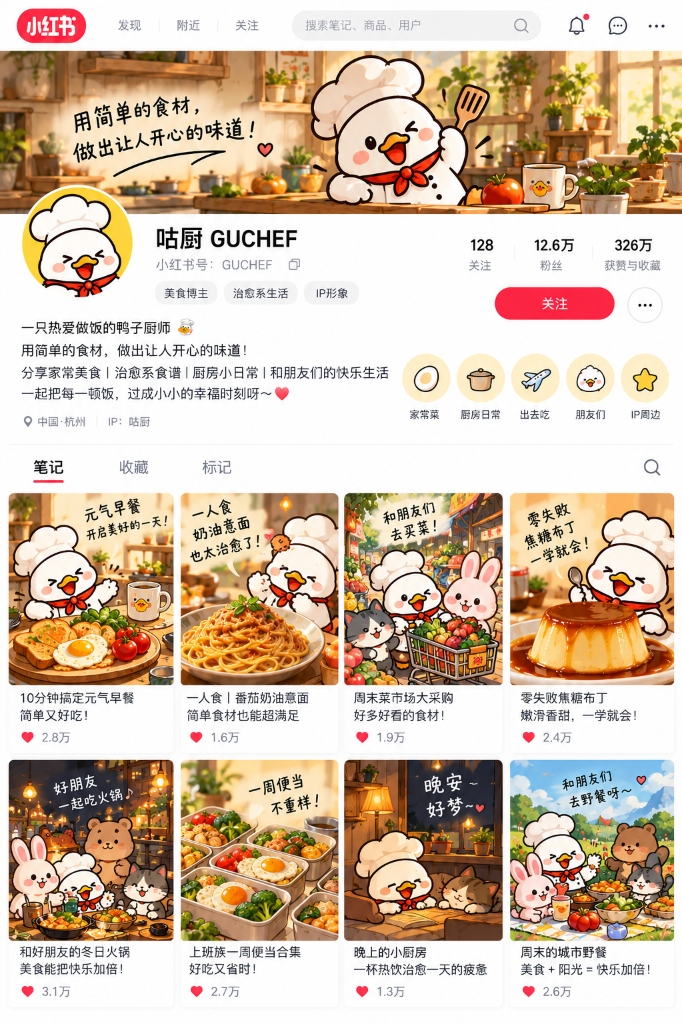 IP-012 IP角色小红书主页卡