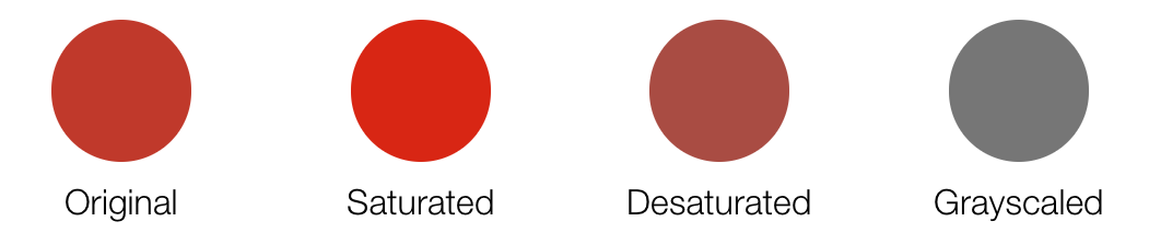 saturate, desaturate and grayscale color