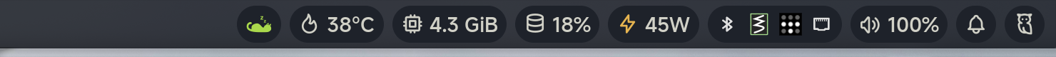 Bar widget while charging