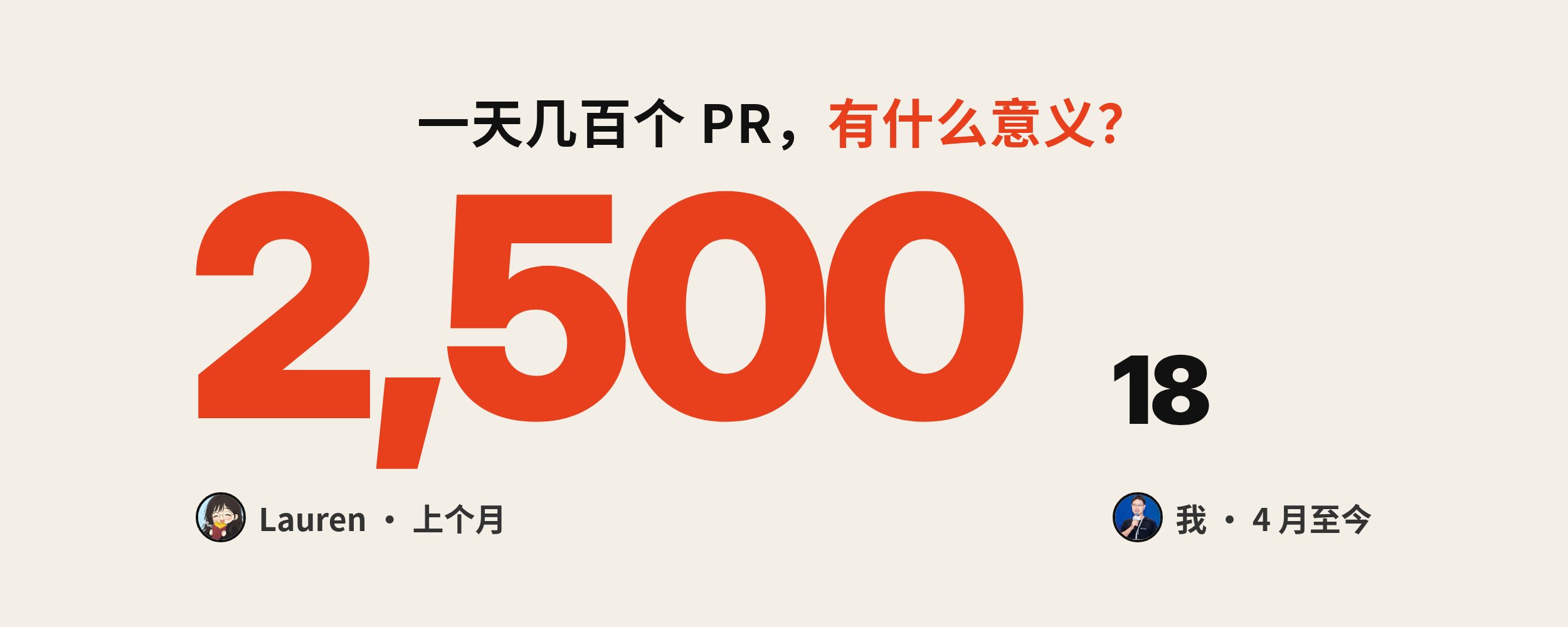 一天几百个 PR 有什么意义