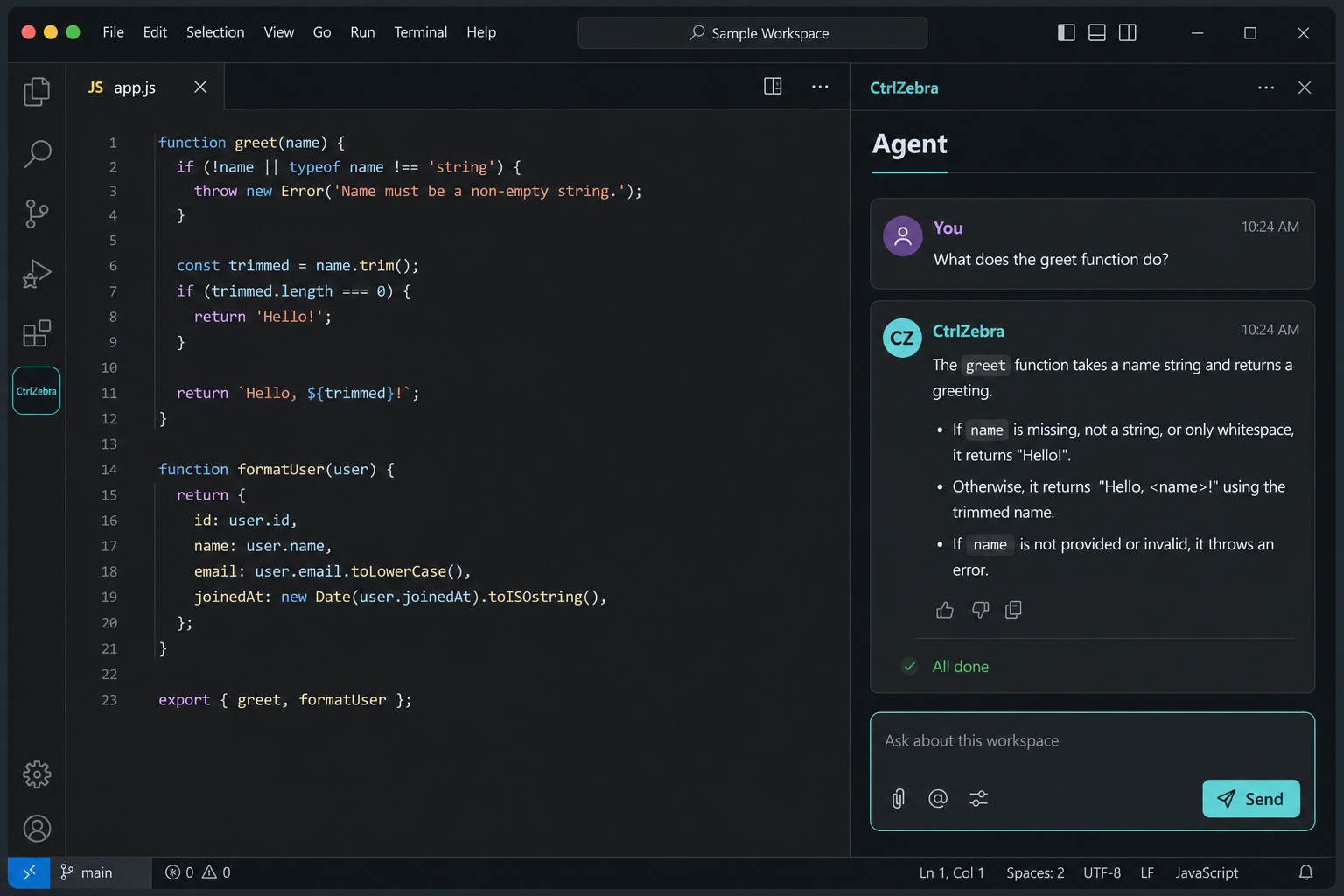 CtrlZebra Agent overview