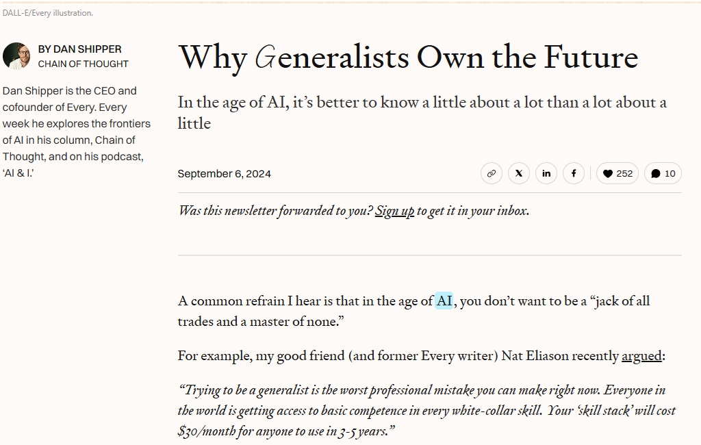 Why Generalists Own the Future