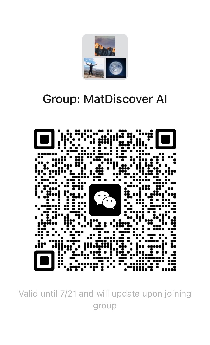 QR code to join the MatDiscoverAI WeChat group