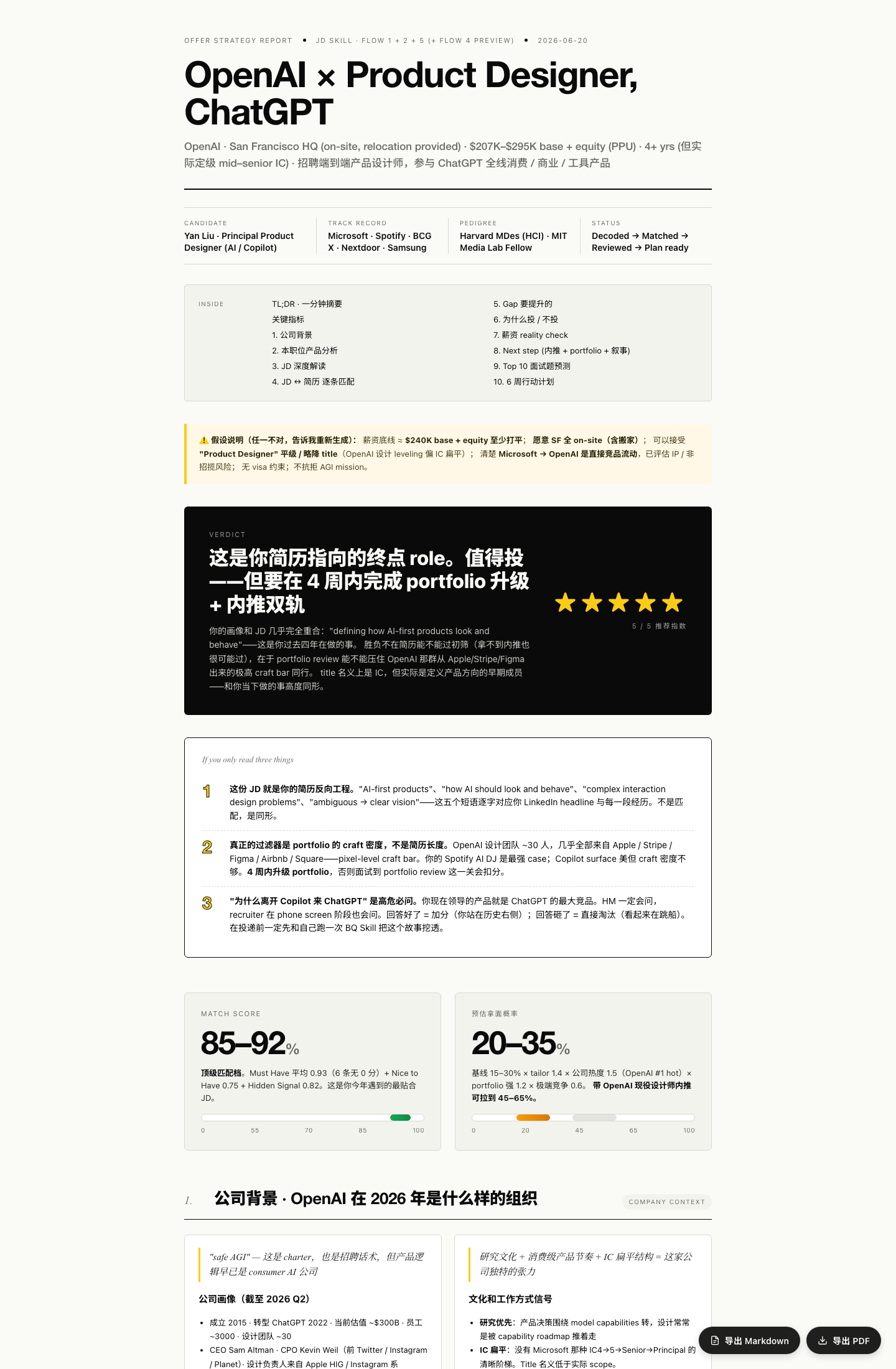 Offer Strategy Report preview