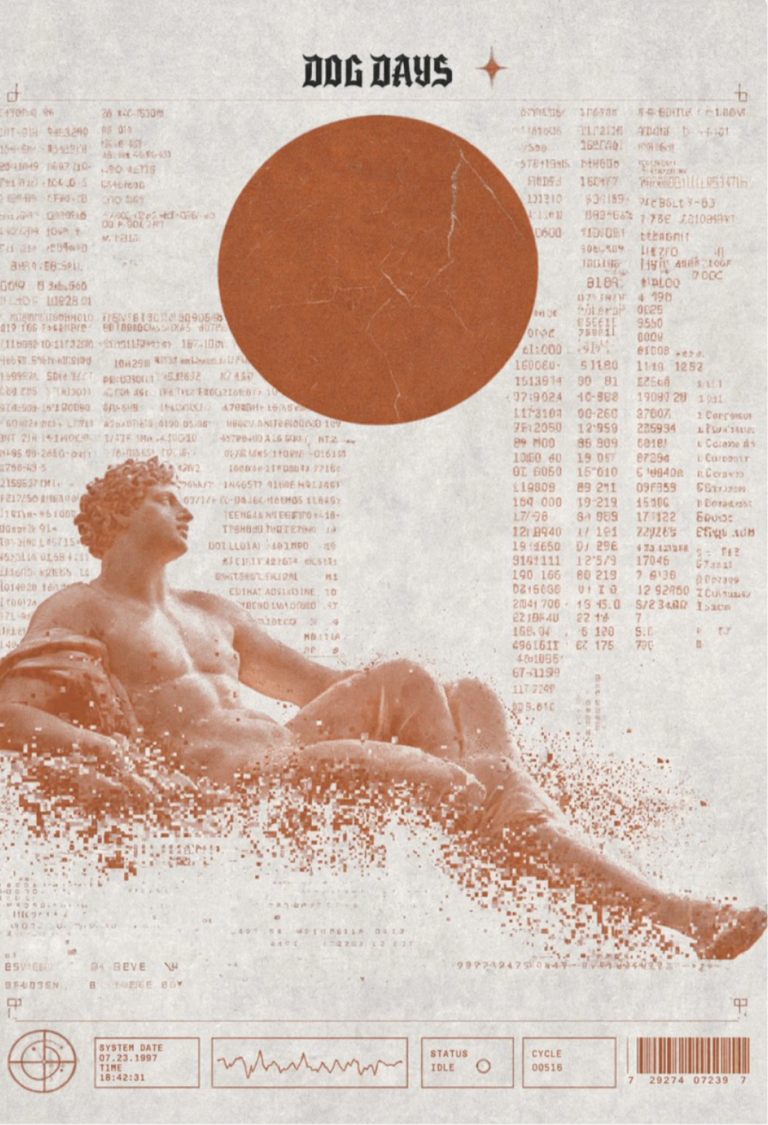 Mono-color editorial print reference 04