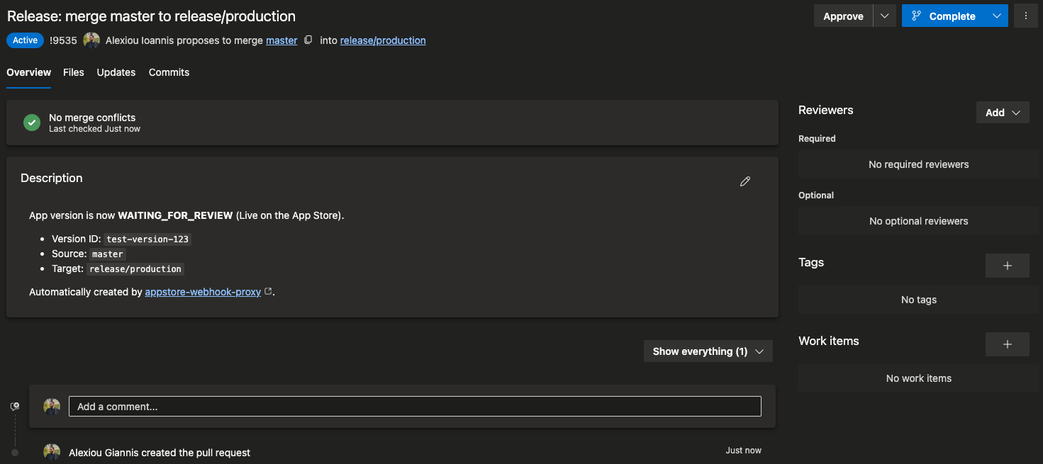 Azure DevOps PR Screenshot