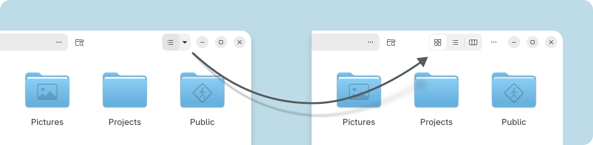 Column View toggle button