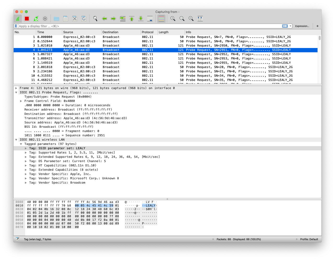 Wireshark screenshot