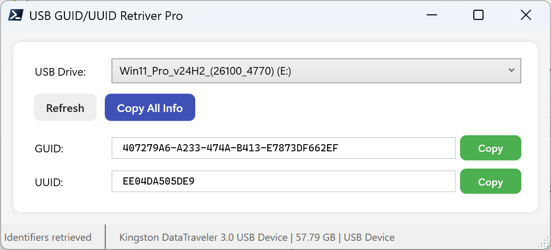 GitHub - yanzhou-ca/USBGUIDRetriever: USB GUID Retriever is a simple ...