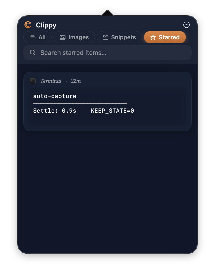 Starred tab