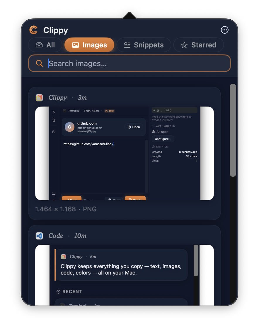 Images-only tab