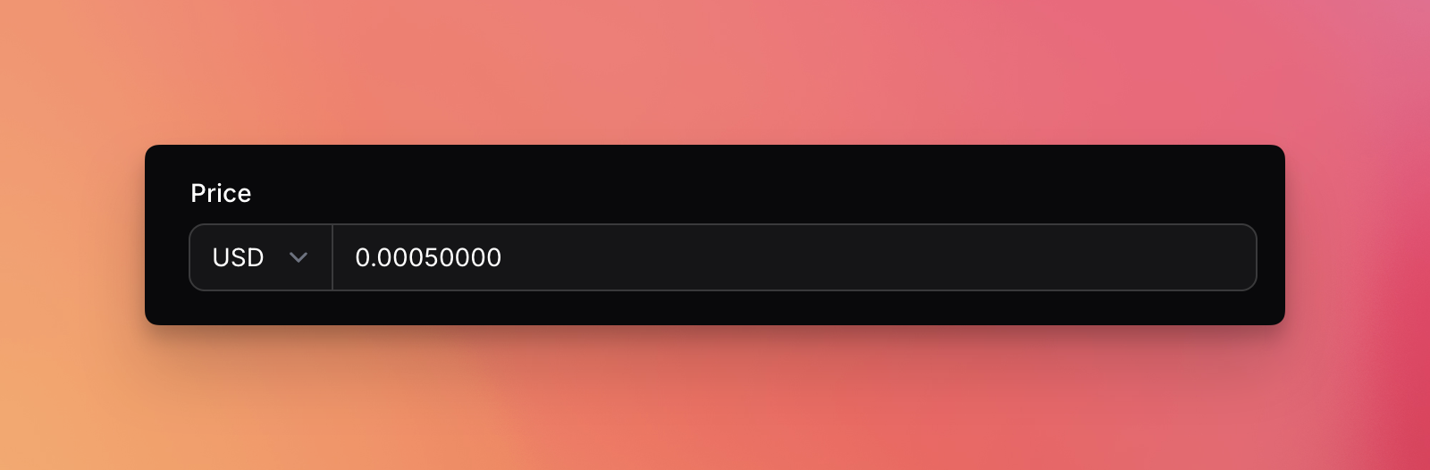 MoneyField Changeable Currency Dark