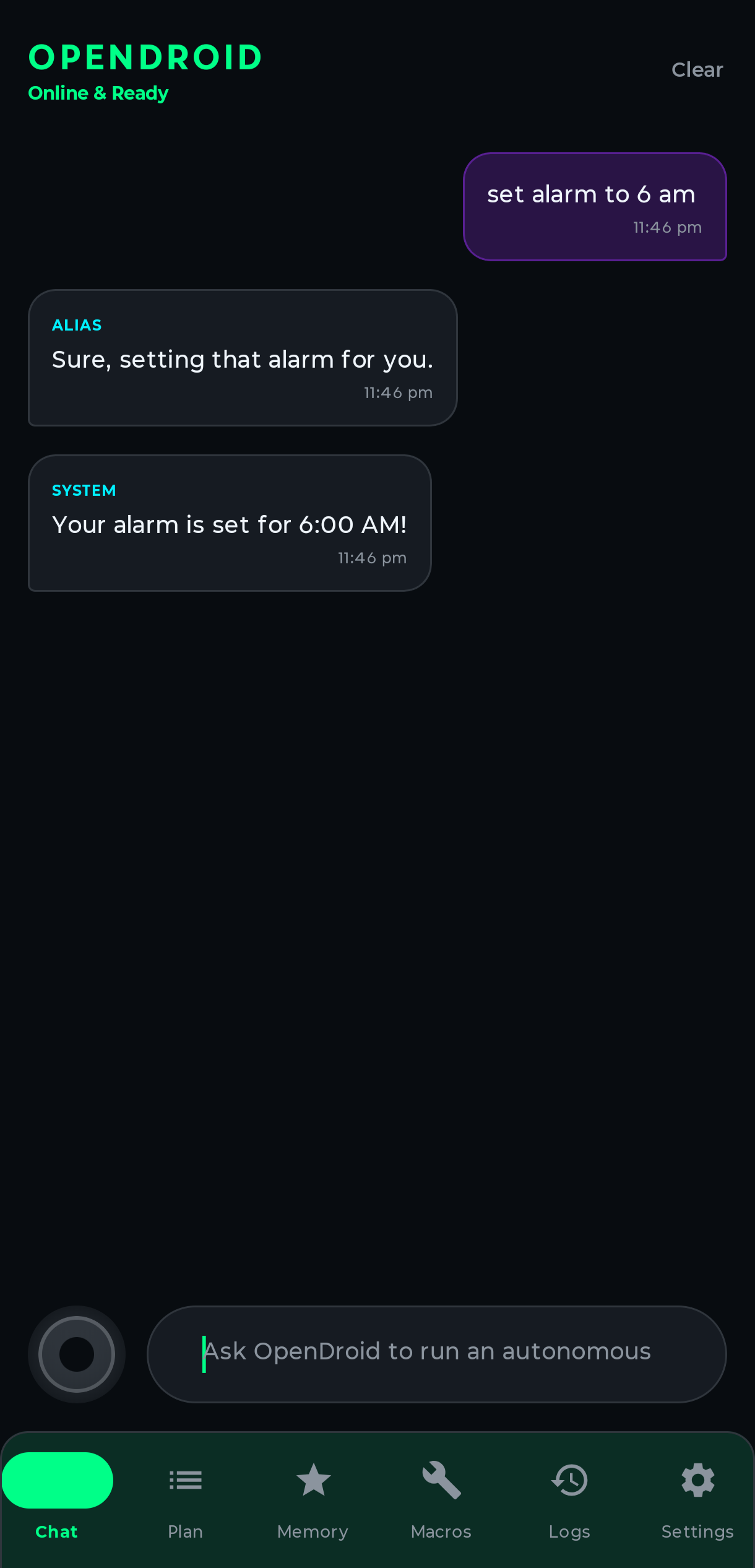 Set Alarm