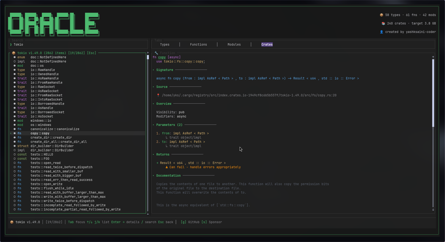 Rustlens Copilot Chat Demo