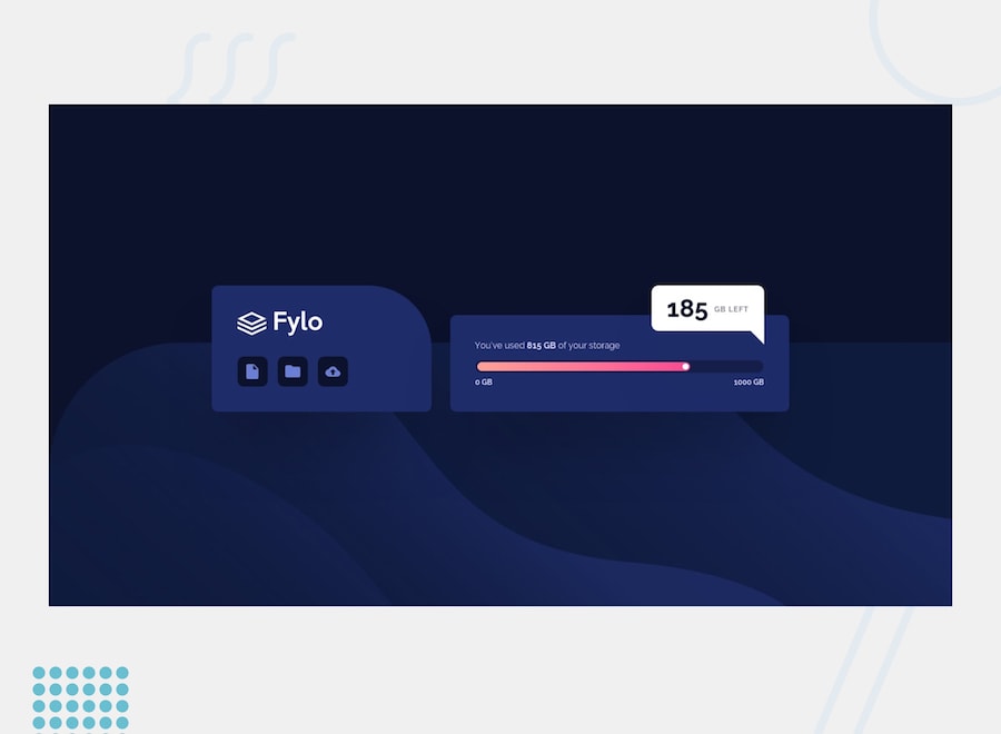Design preview for the Fylo data storage component coding challenge