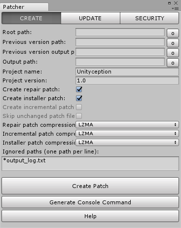 unity-create-tab