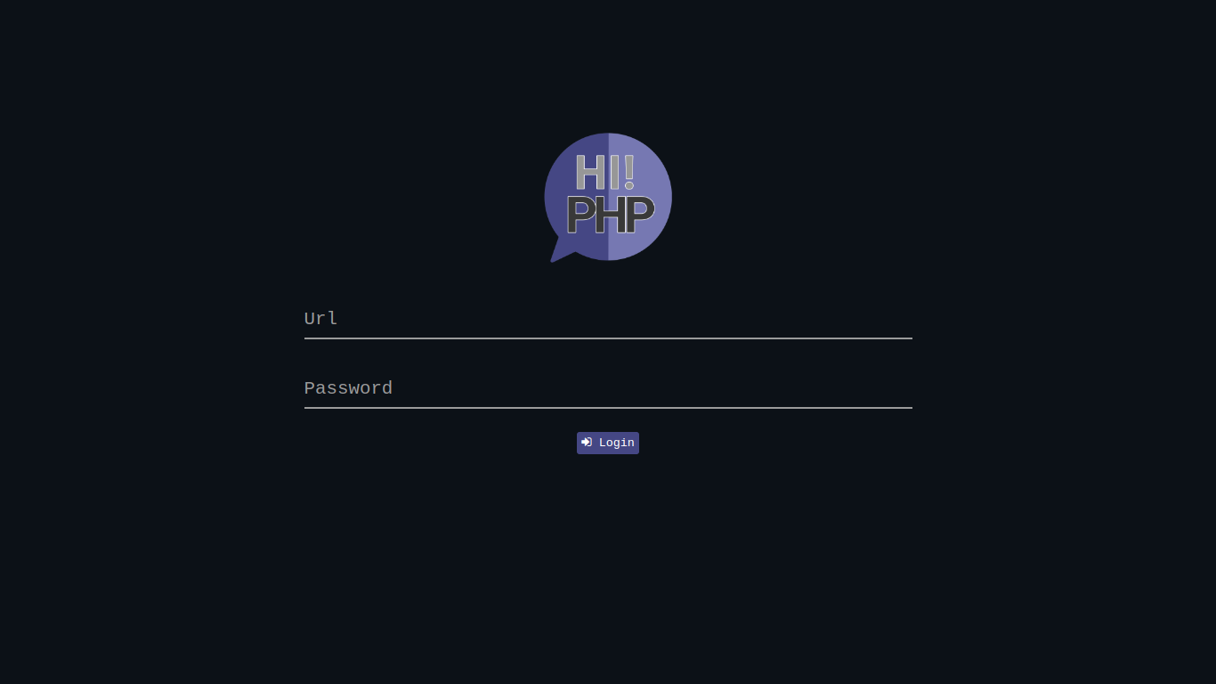 hiphp-desktop login dark mode