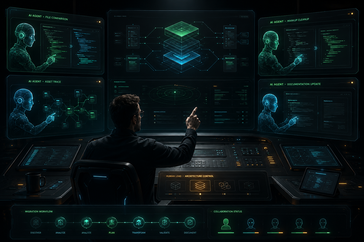 AI agents assisting with the migration