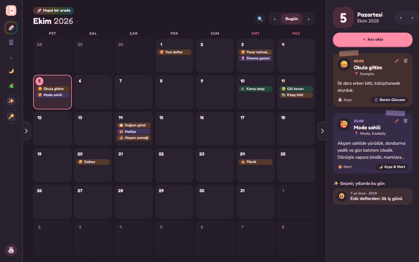 Dark theme with the sidebar collapsed