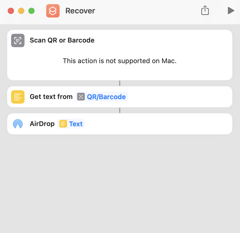 recovery with shortcuts