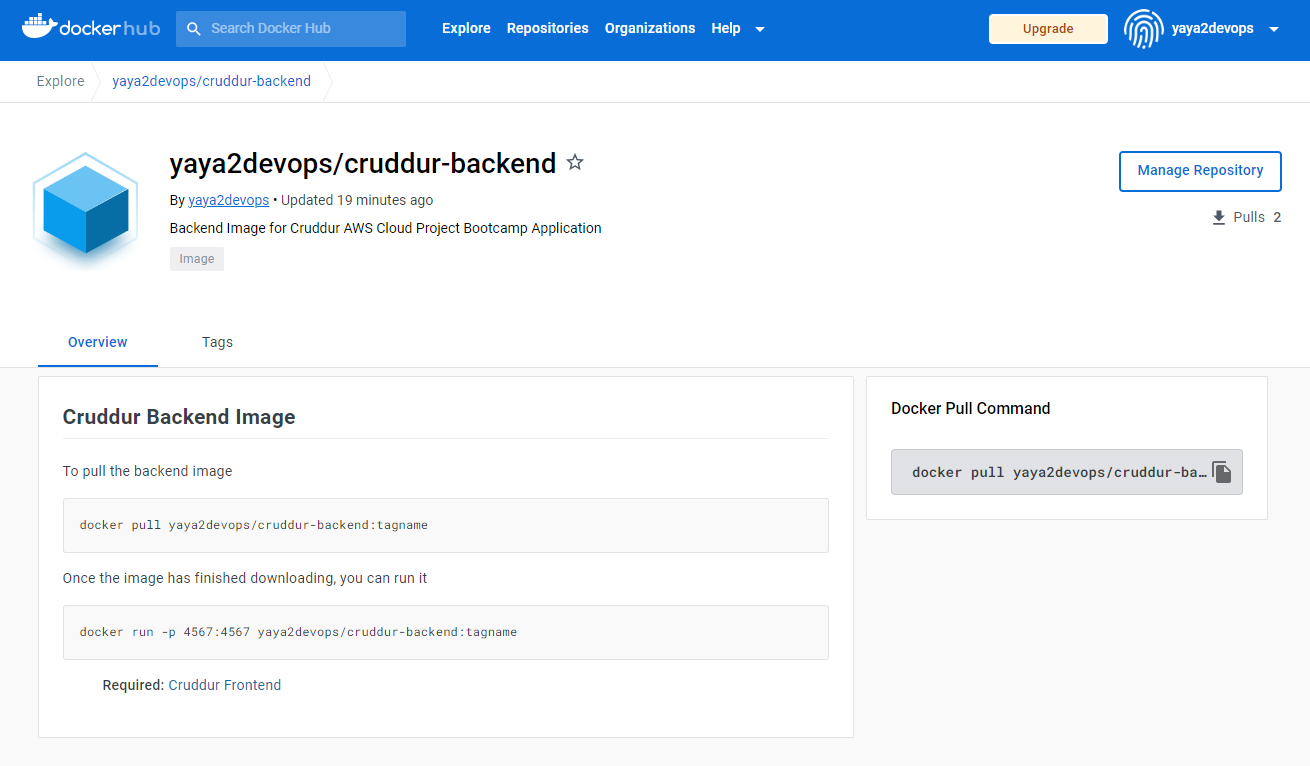 Backend Dockerhub Public View