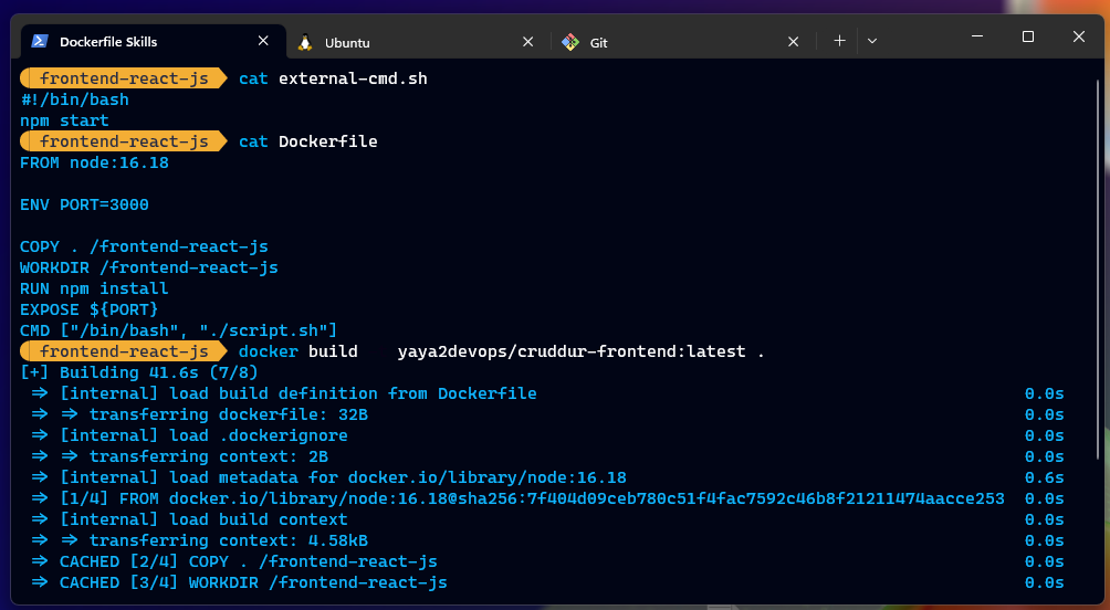 Dockerfile External CMD