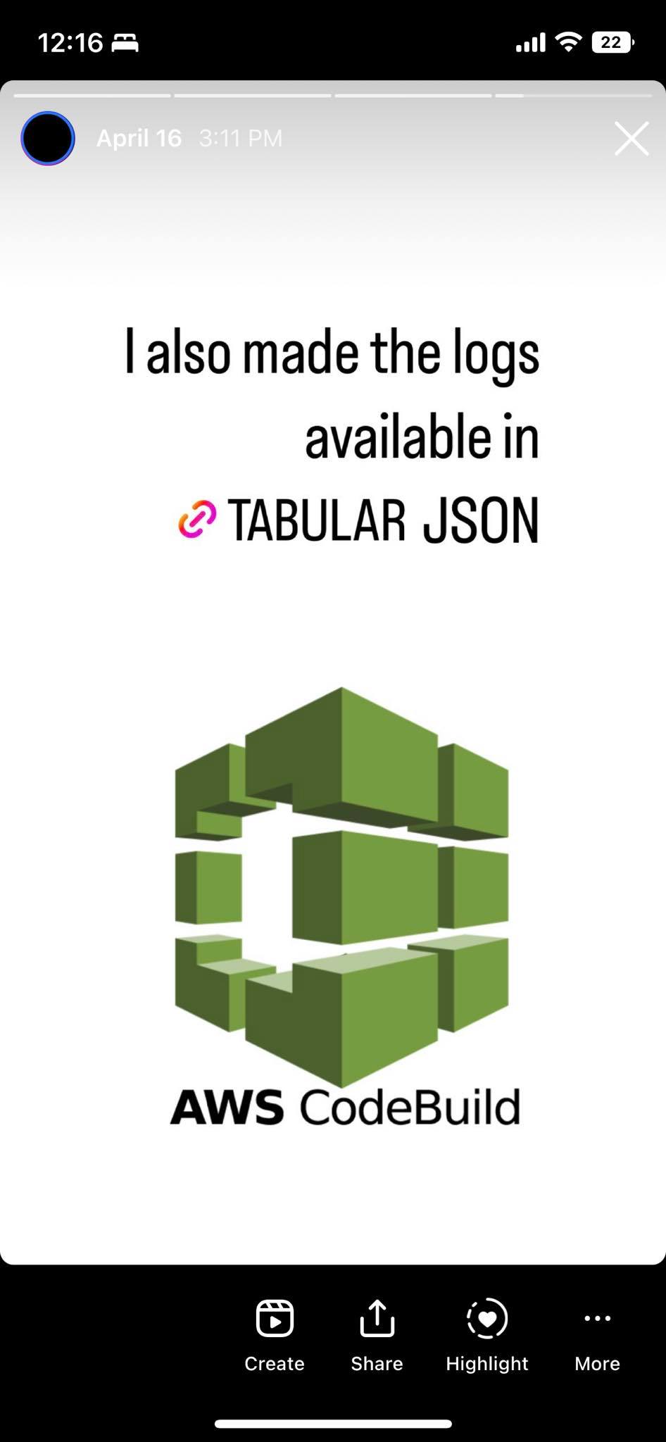 Tabular JSON Format of Build Logs